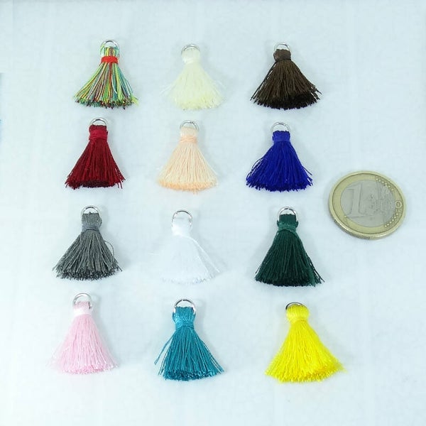 10 Borlas Con Anilla Pompon 25mm A230