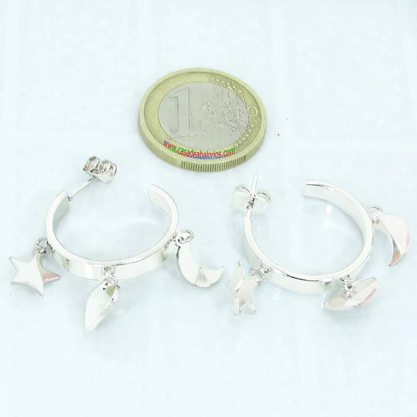 Par de Pendientes Luna Estrella T31C-3