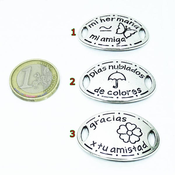 2 Chapas Para Pulsera 35x23mm T531C - T126 - T125 - T129