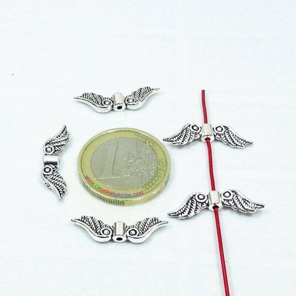15 Abalorios Alas 23x6mm T92C