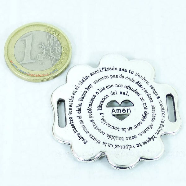 2 Chapas Para Pulsera Padre Nuestro 49mm T23X