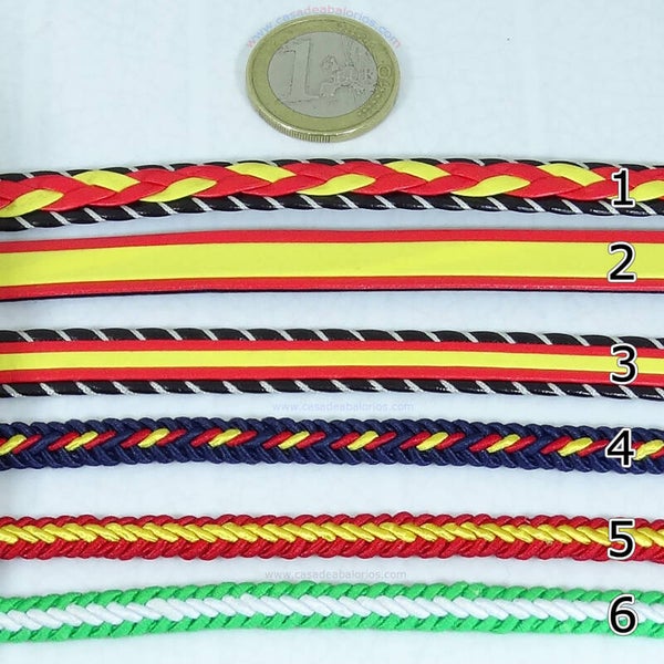 2 Metros Cordón 10x2mm Para Pulseras Bandera