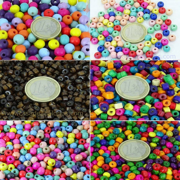 Lote Abalorios de Madera