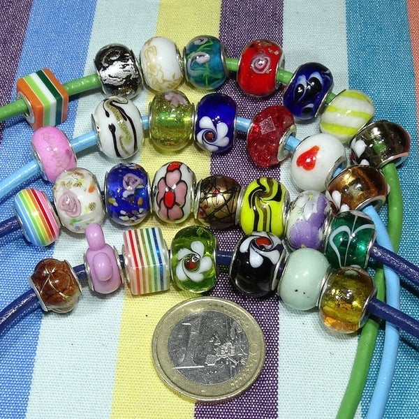 5 Abalorios Pulsera Europea Variados M713C