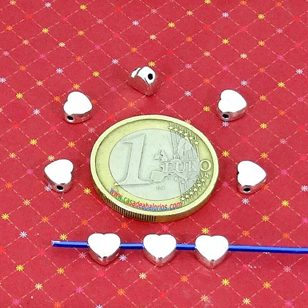 40 Abalorios Corazon 6x5mm T217H