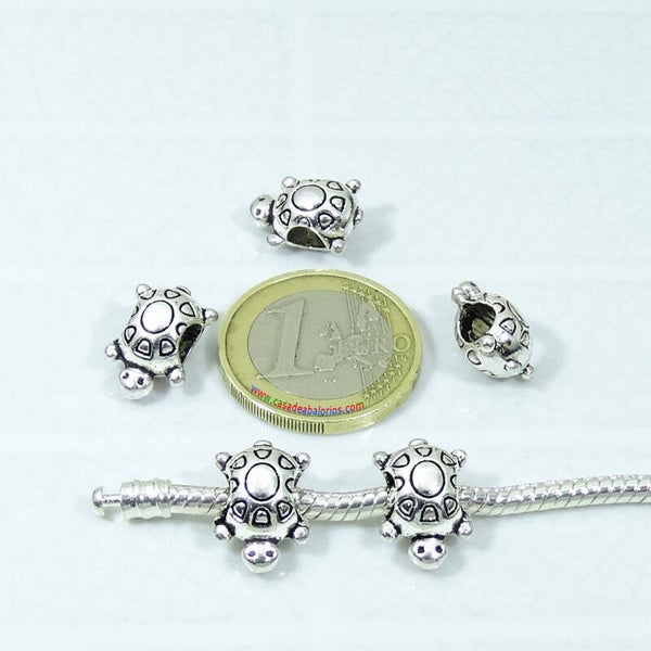9 Abalorios Tortugas 14mm T33A