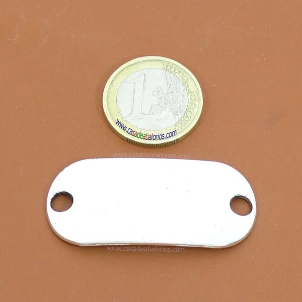 2 Chapas Para Pulsera/Grabar 47x21mm T393X