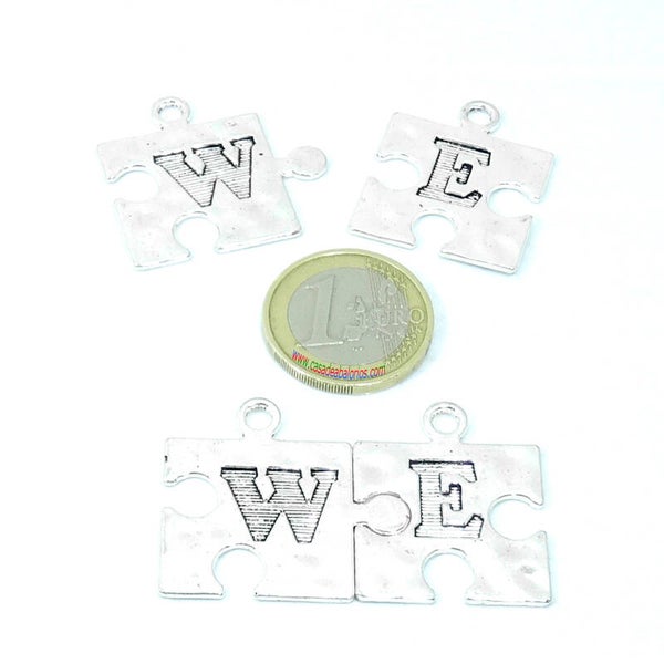 2 Colgantes WE "Nosotros" (1 Set) 32x29mm T579X