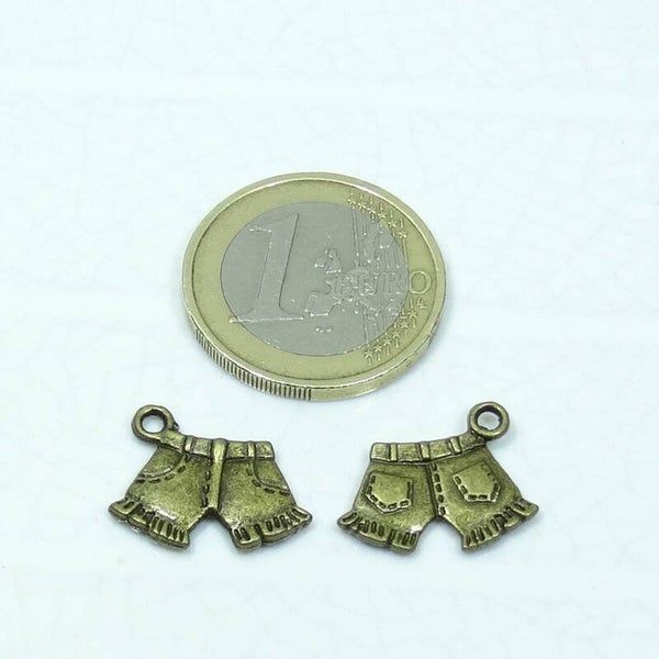 10 Colgantes Shorts Pantaloneta 17mm T223