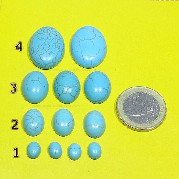 Lote Abalorios Turquesas T404 - T406 - T409 - T410