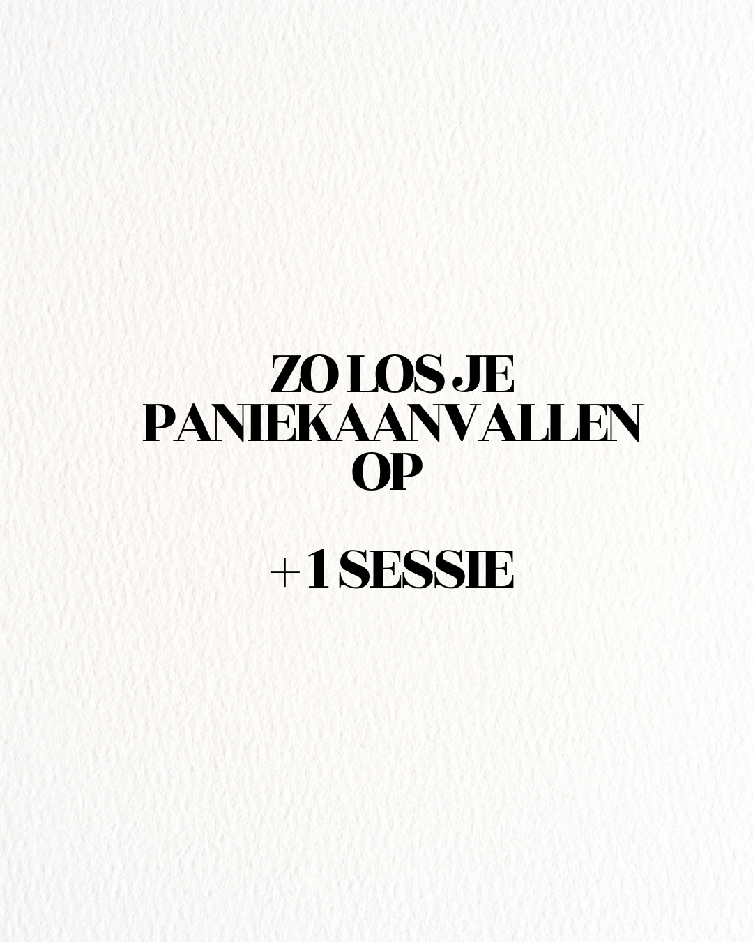 Zo los je paniekaanvallen op + online sessie 1,5 uur