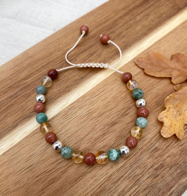 Autumn Mint Silver Bracelet