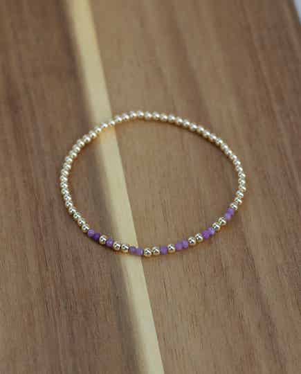 14k Gold Filled 3mm Mica Bracelet
