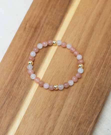 Pink Touch Gold Bracelet