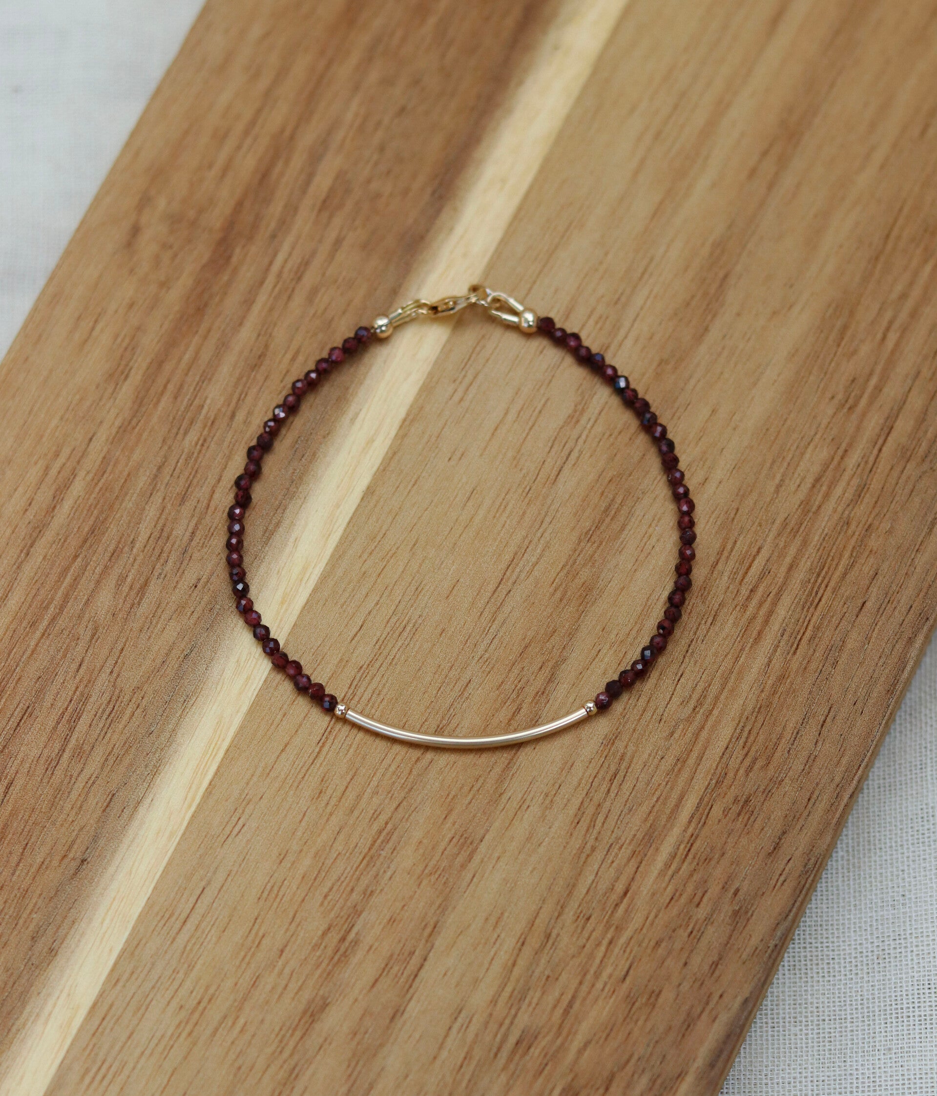 Garnet Gold Bracelet