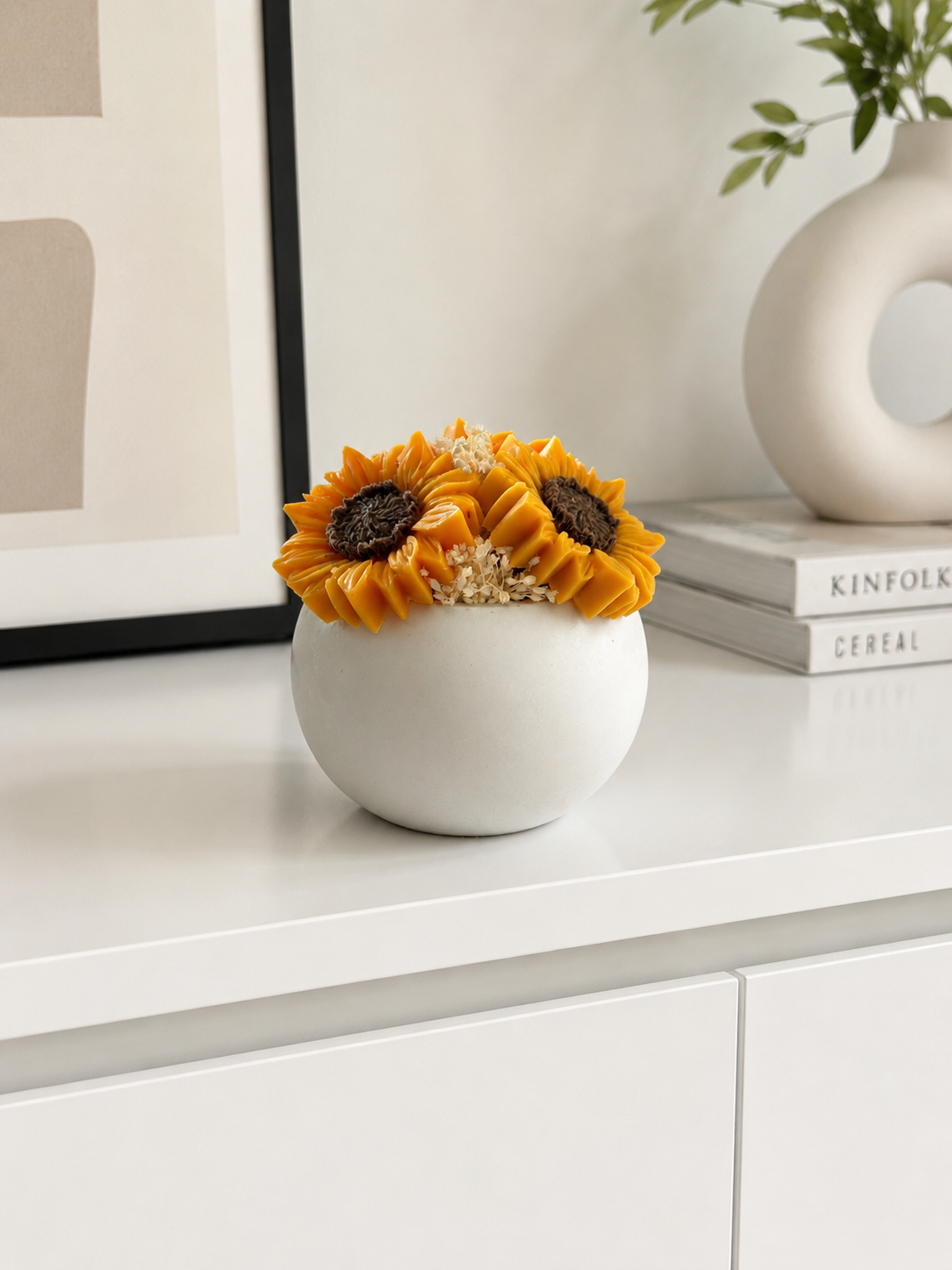 BOUQUET DI GIRASOLI - VASO TONDO LISCIO