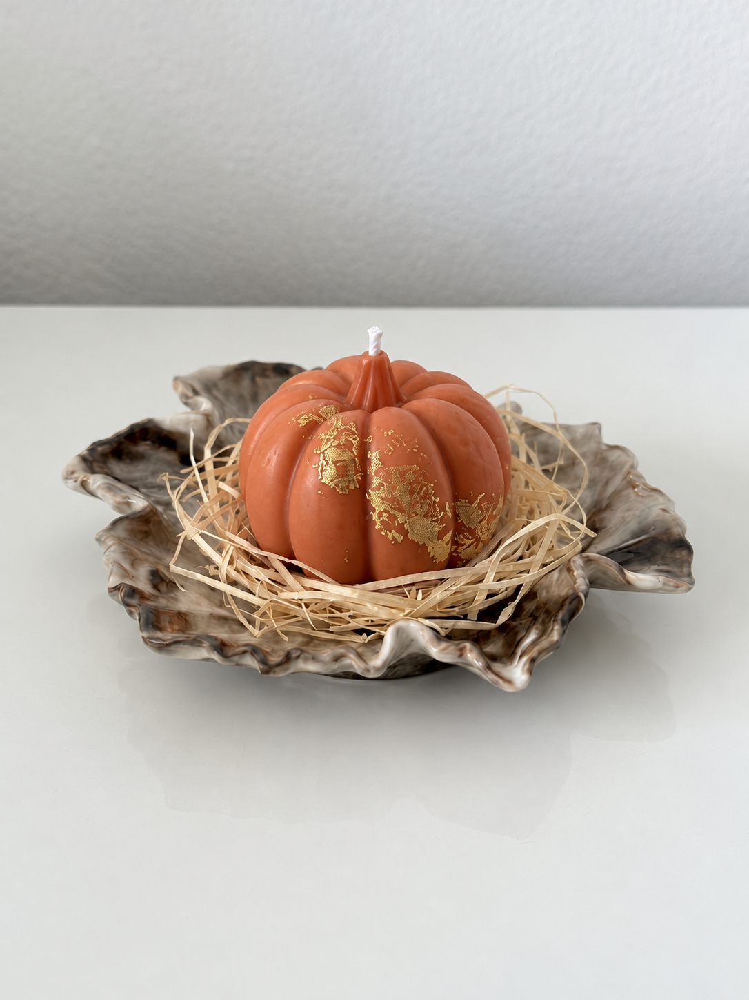 CANDELA ZUCCA CON PIATTINO FOGLIA