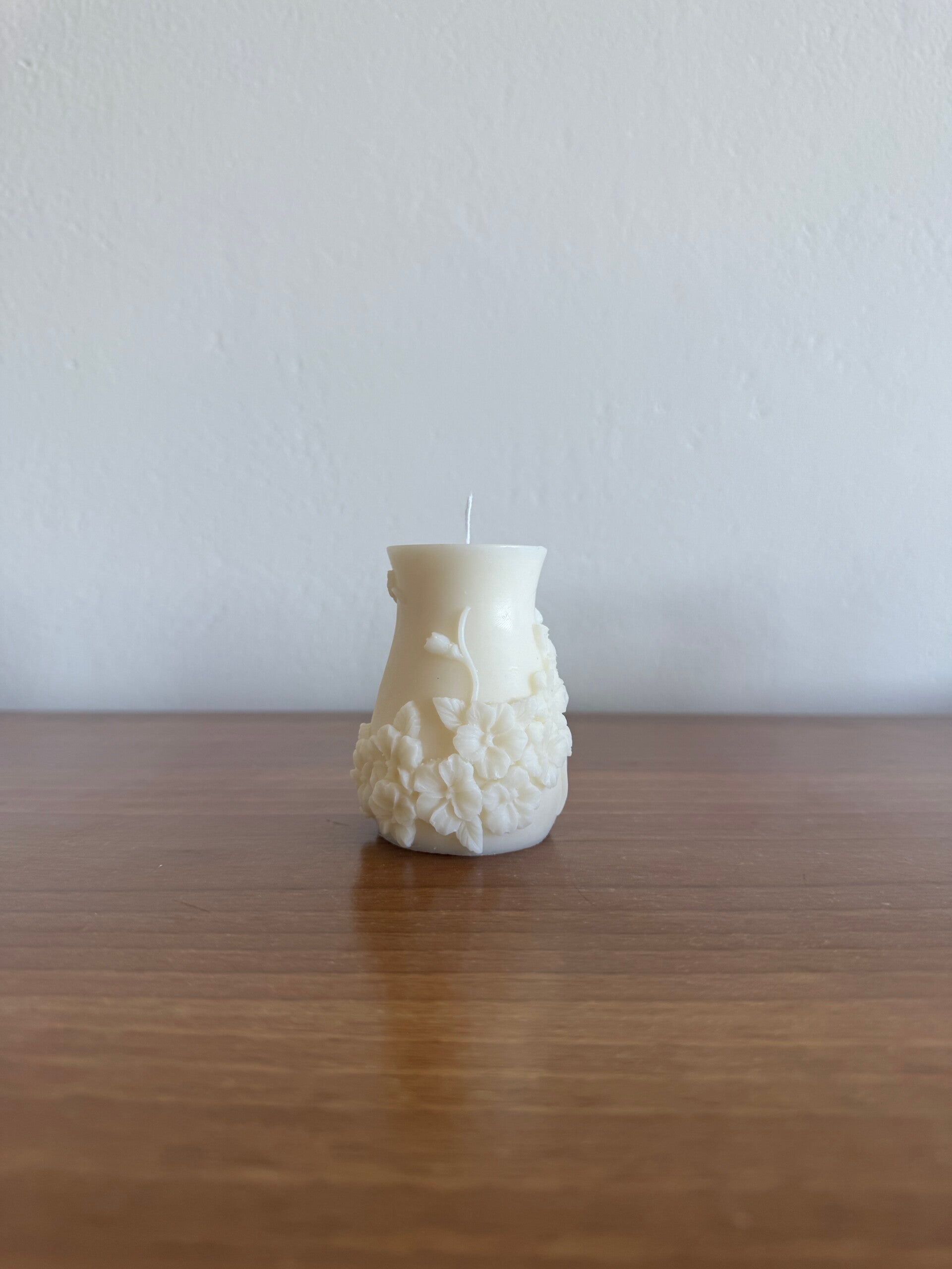 CANDELA PICCOLA CON FIORI