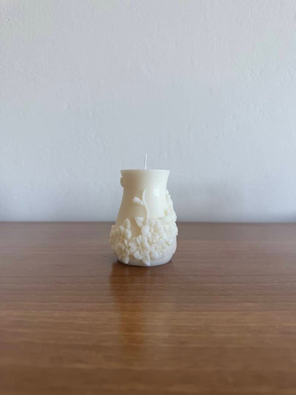 CANDELA PICCOLA CON FIORI