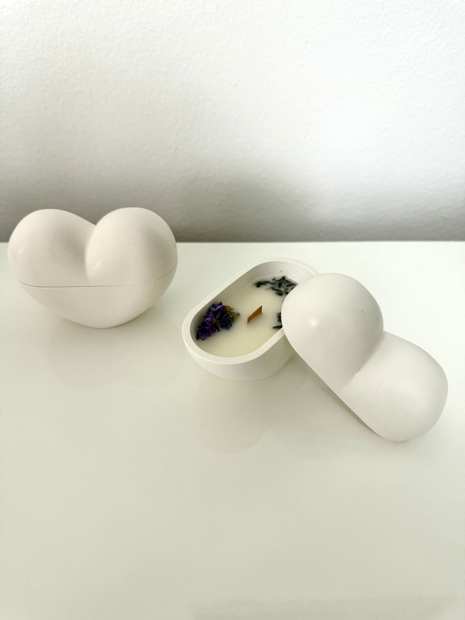 CANDELA BOTANICA VASO CUORE