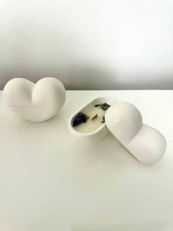 CANDELA BOTANICA VASO CUORE