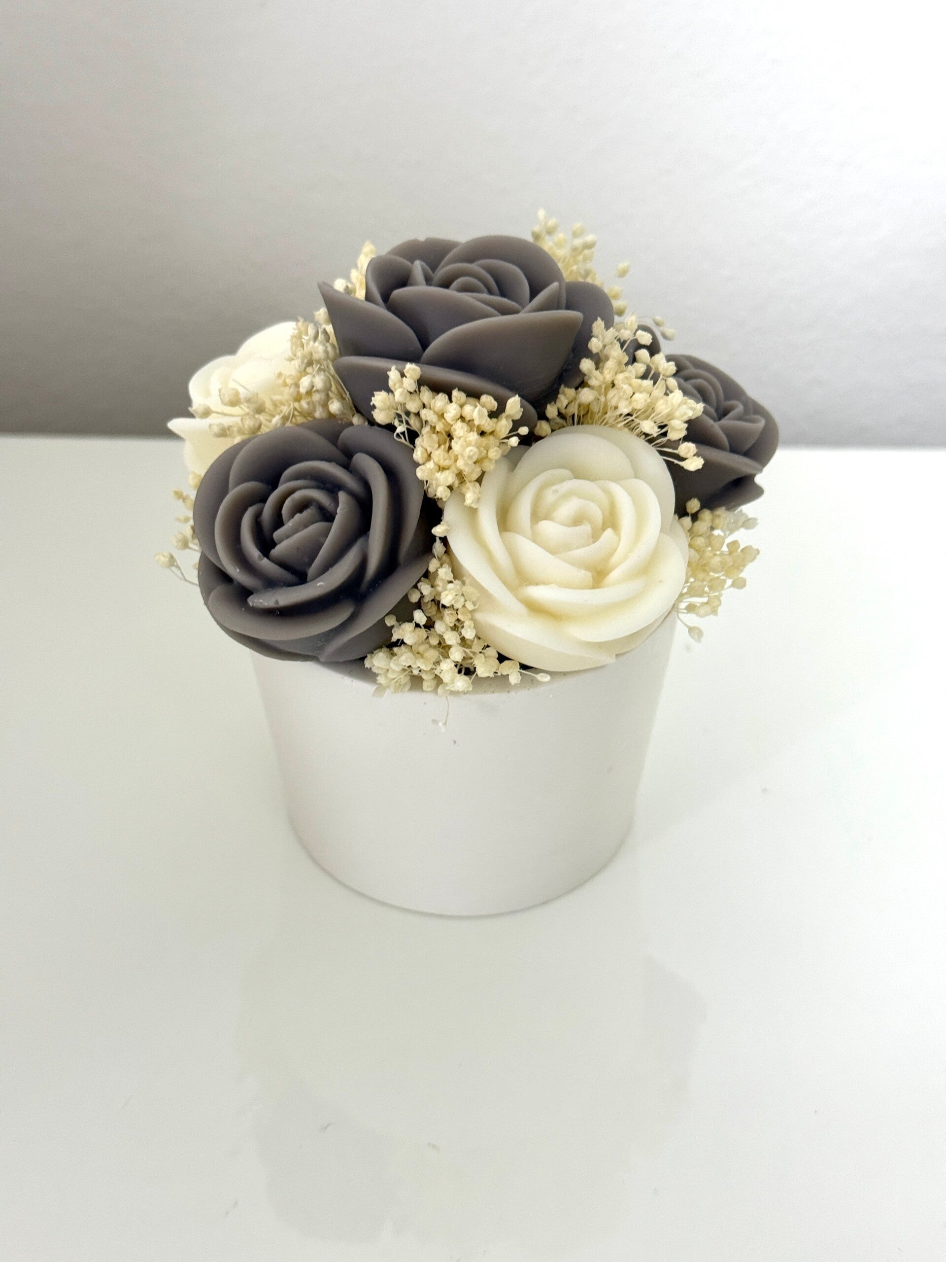 BOUQUET DI CANDELE PROFUMATE - VASO LISCIO PICCOLO