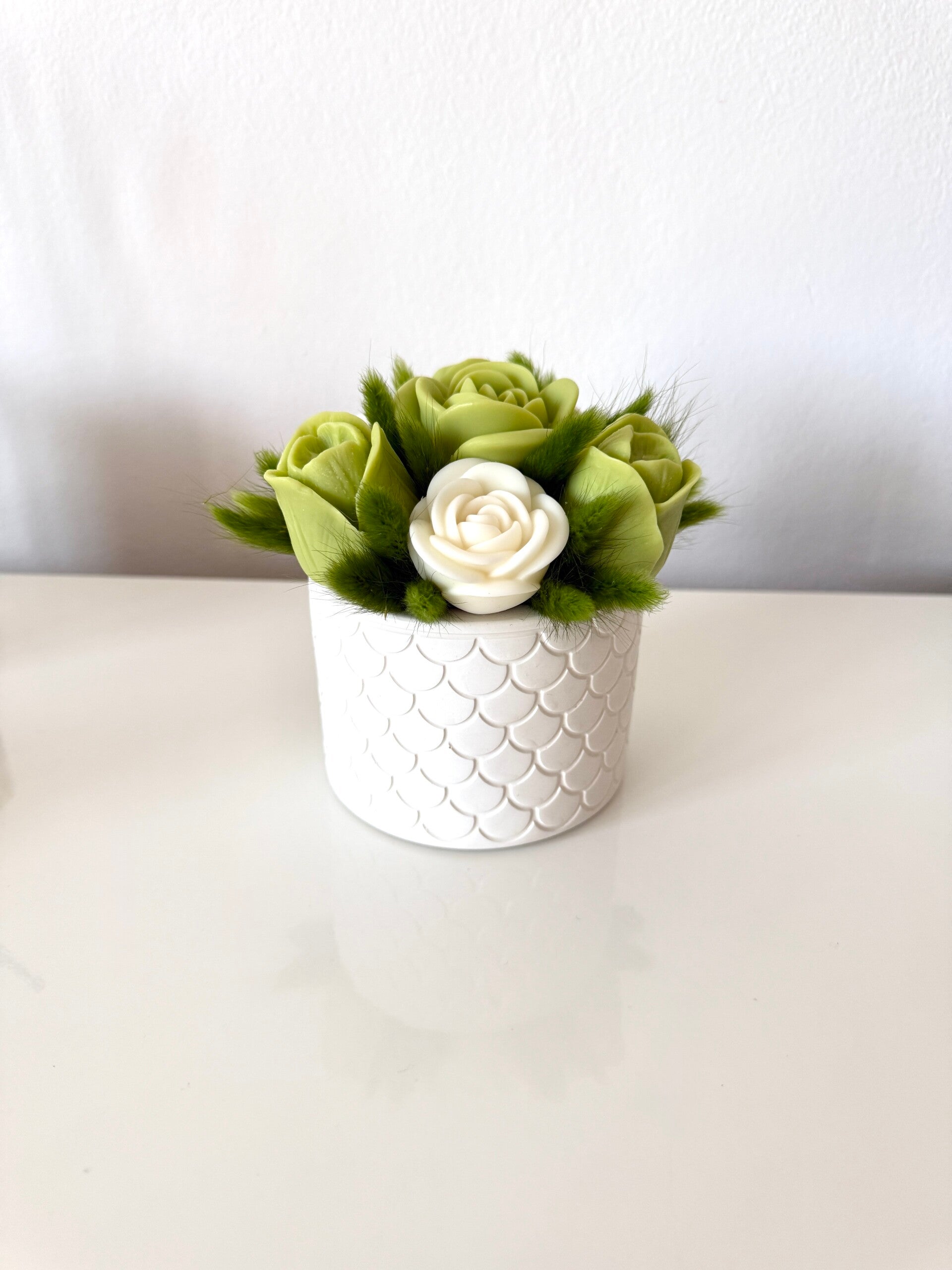 BOUQUET DI CANDELE PROFUMATE - VASO SQUAME