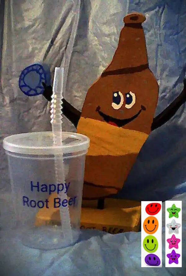 Happy Root Beer Cup w/stickers