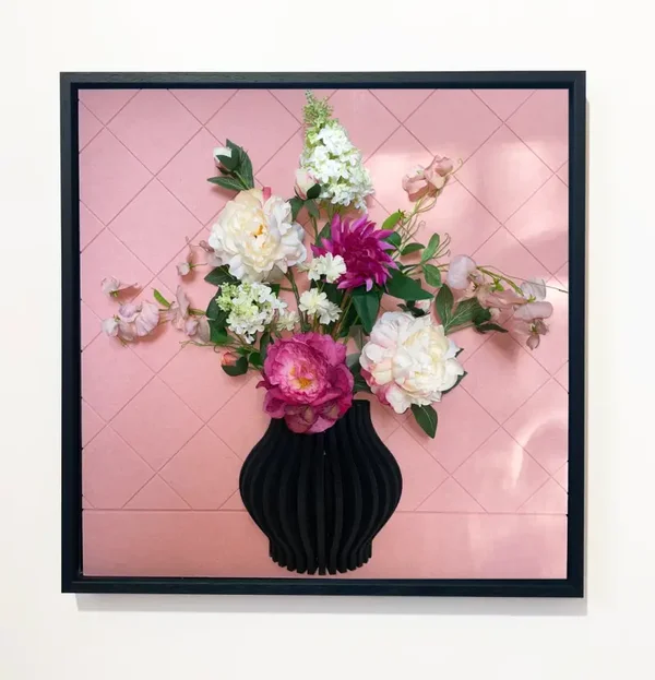 Bloemen - Akoestisch schilderij 83cm x 83 cm x 15cm