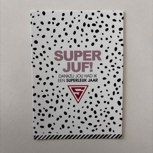Kaartje: SUPER JUF!