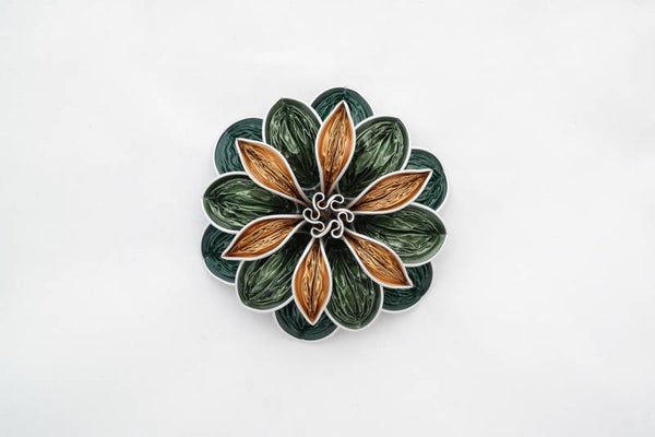 6 sterbloem groen-goud