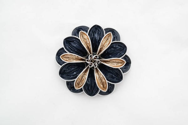 6 sterbloem donker blauw