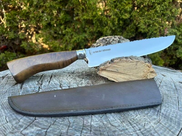 Picanheira 8", acier inoxidable 3mm, Imbuia
