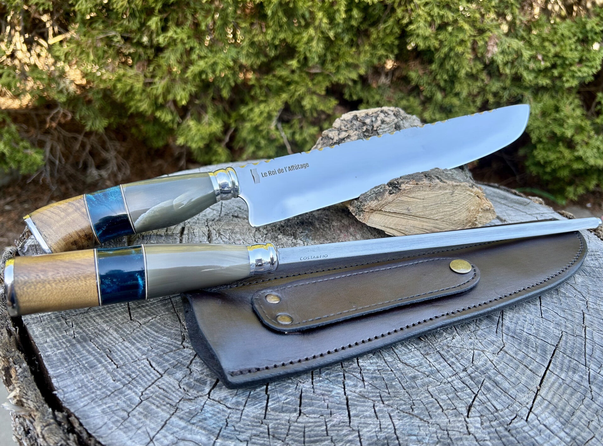 Ensemble Couteau Picanheira et Fusil (Chaira) 10"