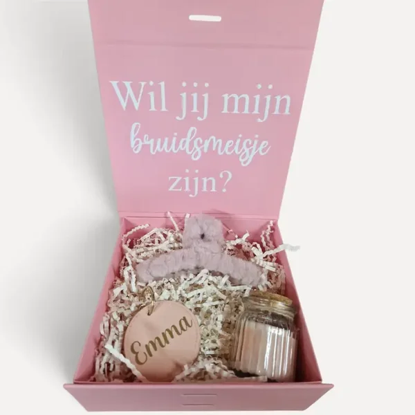 Cadeaubox getuige of bruidsmeisje vragen