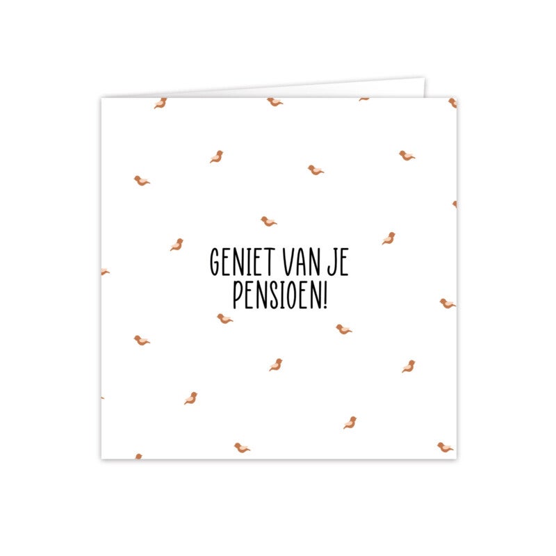 Kaart “Geniet van je pensioen” – Felicitatiekaart pensioen