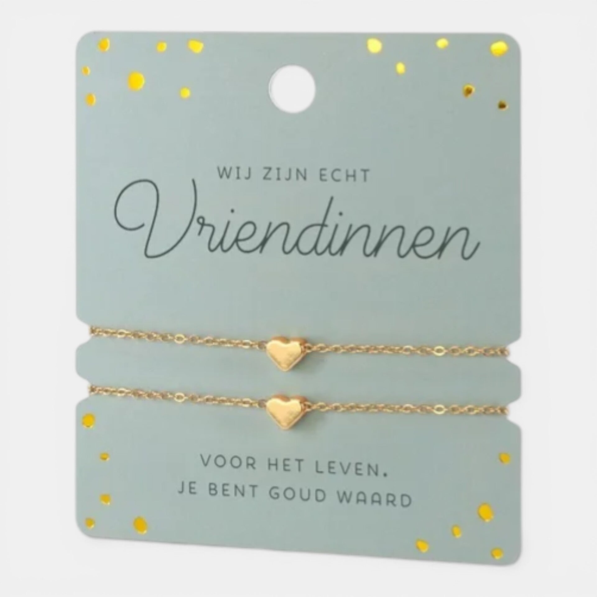 Armband met hartje dubbel