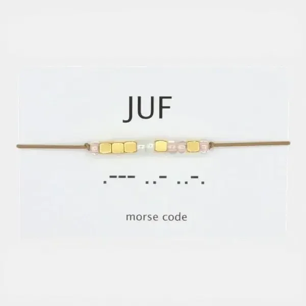 Bedankje juf – morse code armband met betekenis