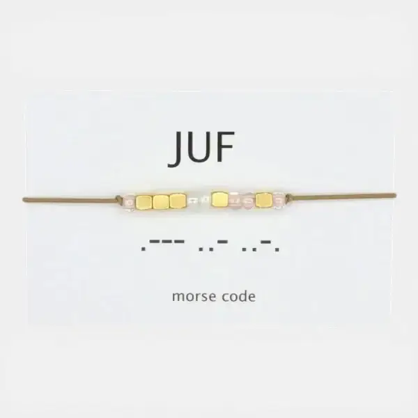 Bedankje juf – morse code armband met betekenis
