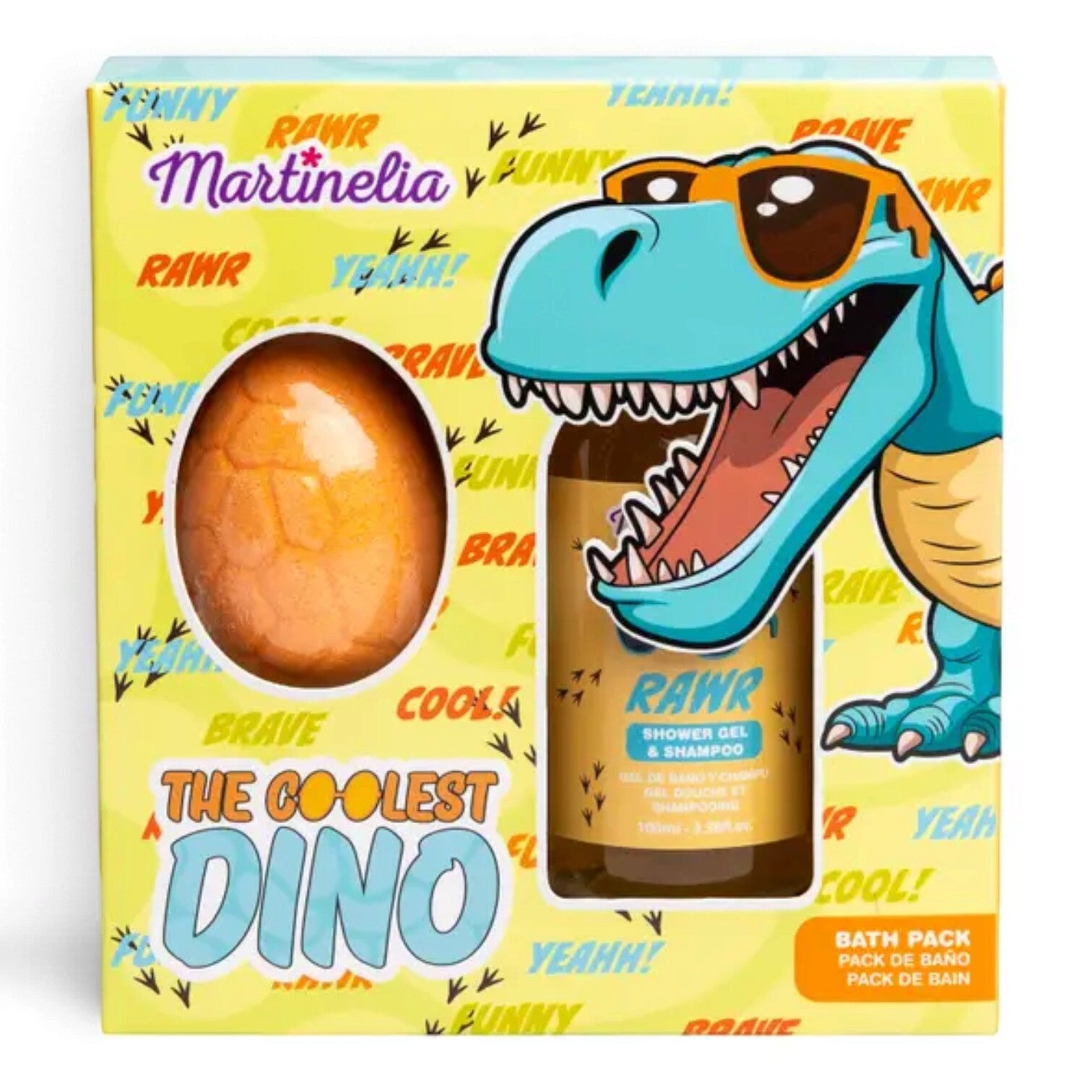 Dinosaurus badset voor kinderen met badbom en douchegel