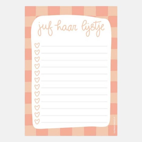 Cadeau meester of juf  - notitieblok