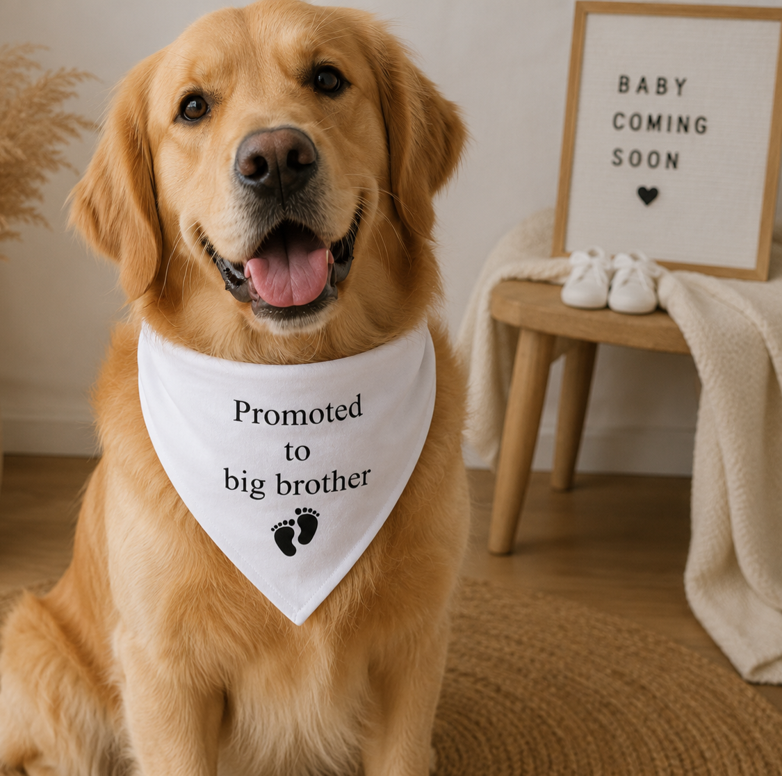 Hondenbandana zwangerschapsaankondiging, Big Brother, Big Sister of Best Friend
