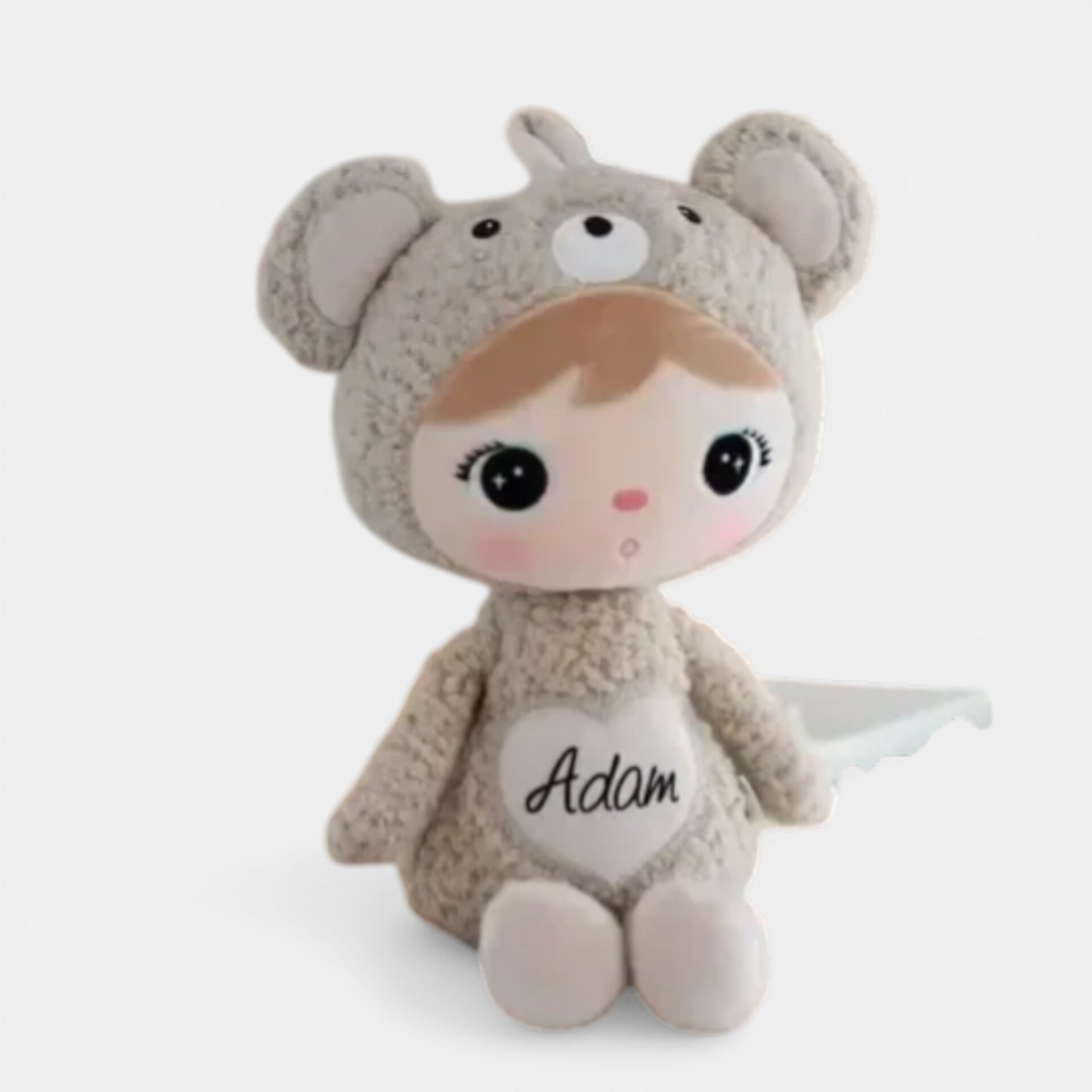 Metoo grote beige beer, gepersonaliseerd