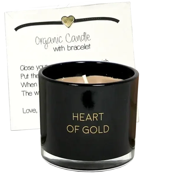 Geurkaars met armband - heart of gold