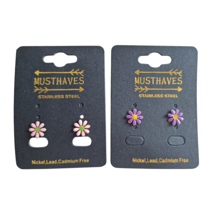 Kinderoorbellen met bloem – nikkelvrij, loodvrij & cadmiumvrij