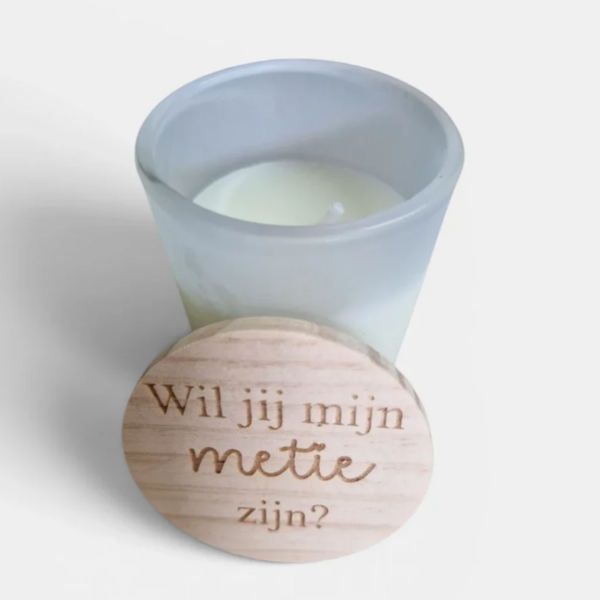 Geurkaarsje "Wil jij mijn metie zijn?"