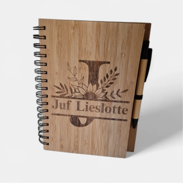 Notitieboekje met naam gepersonaliseerd