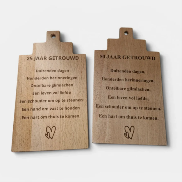 Tapasplankje – 25 jaar of 50 jaar getrouwd