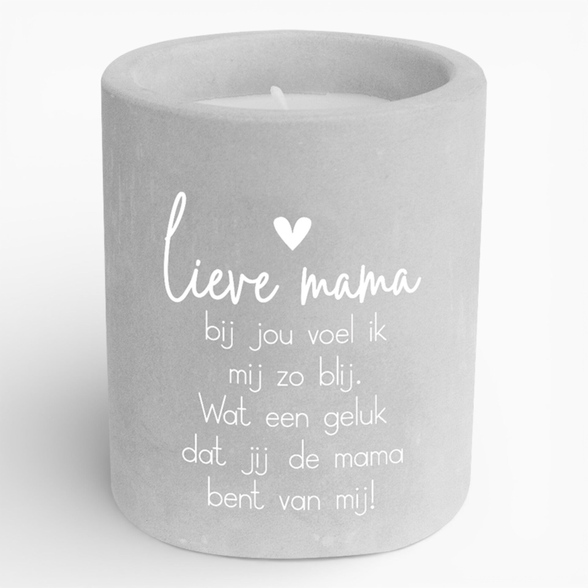 Cadeautje voor mama – Kaars met tekst voor mama