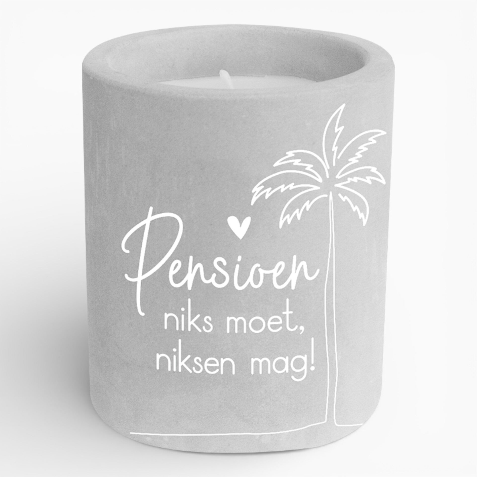Pensioen cadeau kaars – Niks moet, niksen mag